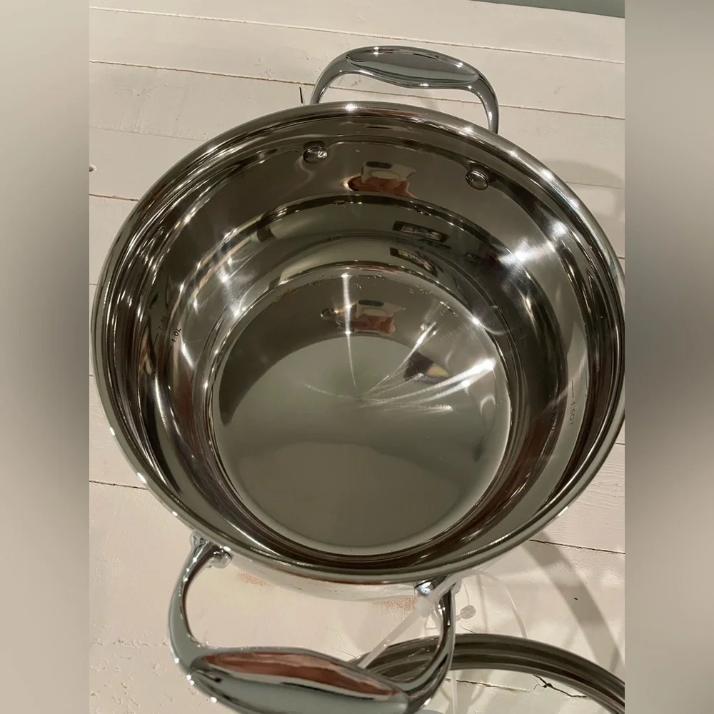 David Burke 4 Quart Stainless Steel Casserole With Lid Splendor Series 500F NEW